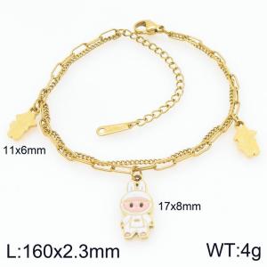 Stainless steel gold bracelet - KB207893 -ZLA
